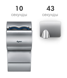 Самое быстрое время сушки - 10 секунд.