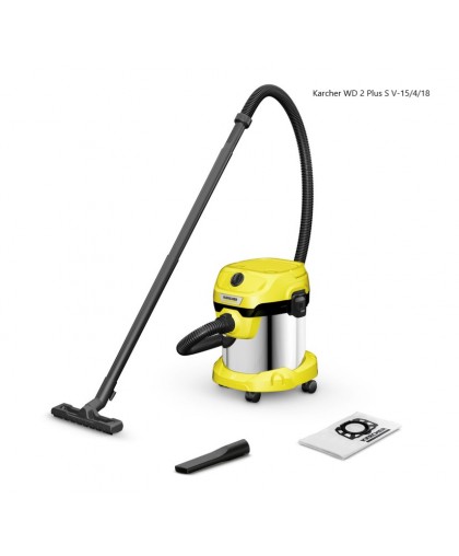 Хозяйственный пылесос Karcher WD 2 Plus S V-15/4/18, 1.628-050.0 Хозяйственный пылесос Karcher WD 2 Plus S V-15/4/18, 1.628-050.0
