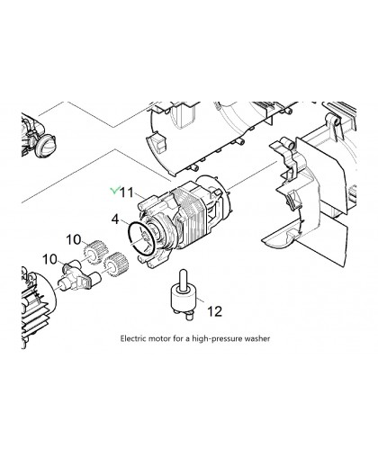 Мотор Ratio V для минимойки K 2 - K 3 - K 4, Universal, Classic, Karcher 4.100-618.0