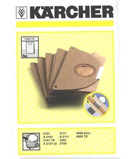 Фильтр-мешки для Karcher A2101-2131, 4000 (5шт, 6.904-167.0)